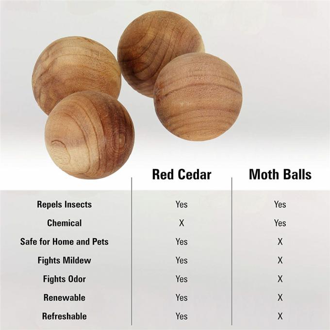 Natural fresh red cedar wood balls moth balls