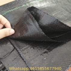 waterproof hot sale black with Green line ground cover anti weed mat
