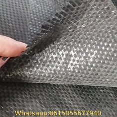 waterproof hot sale black with Green line ground cover anti weed mat