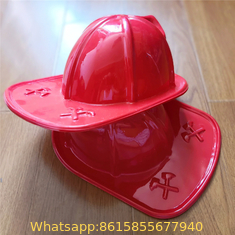 Red Fire Chief Hats with Blue Shield - Medium Size