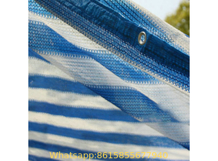 Blue & White Stripe Shade Sails  Outdoor Shading Net is a UV stabilized High-density polyethylene (HDPE)