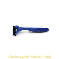 Hot sale Polybag Packing 3 Razor Blade With Rubber Handle