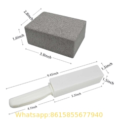 3pcs Grill Cleaning Brick Block & 2pcs Pumice Stone Toilet Bowl Cleaner with Handle