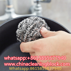 Stainless Steel Scrubber Cleaning Stubborn Stains