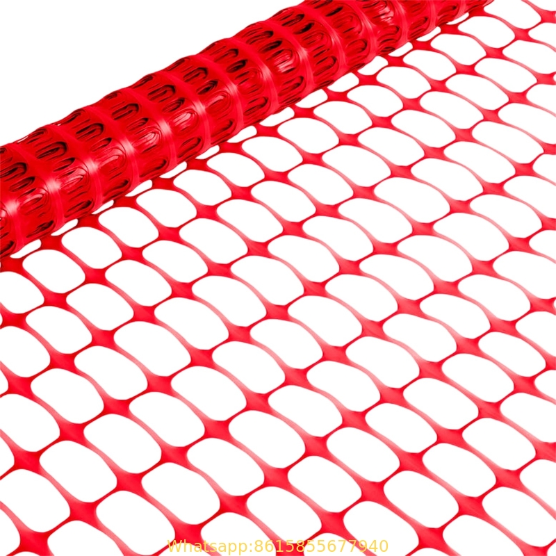 Portable plastic construction temporary security orange safety warning barrier mesh fence