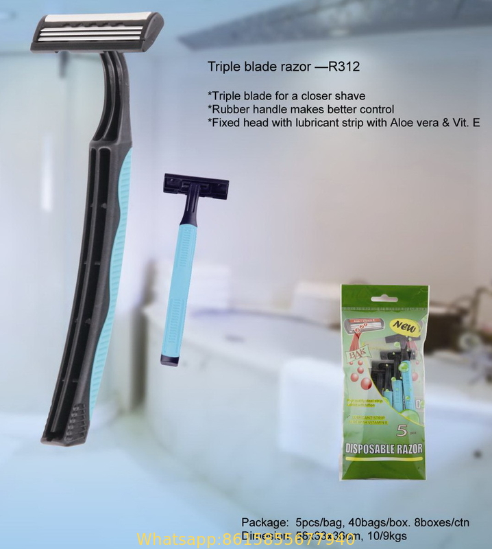 triple blade razor stainless steel shaving disposable