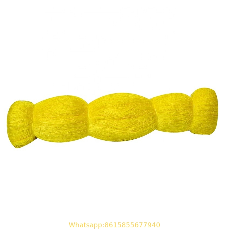 Nylon material Polyester Materials 110D 200D 400D Etc Yellow Colour Single Knot Double Knots Fishing Net