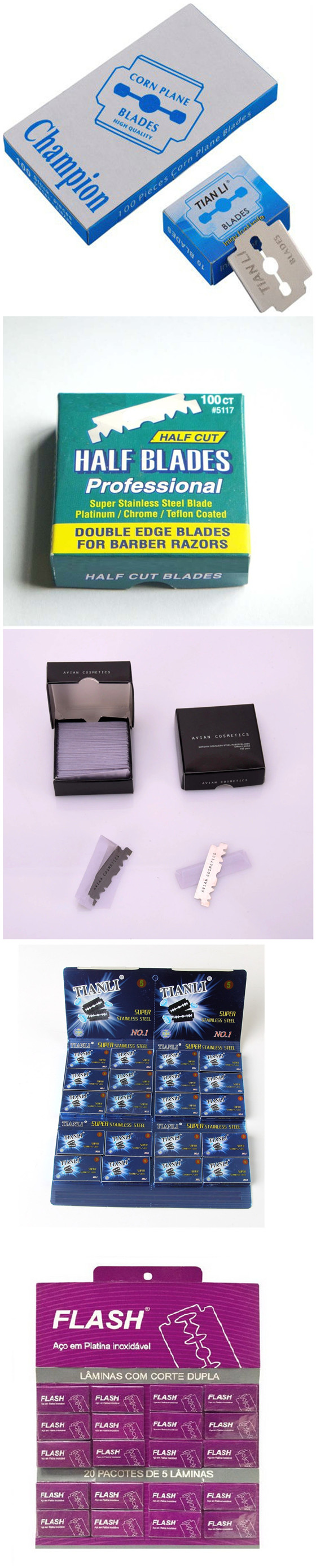 2022 Platinum Super Stainless Double Edge Razor Blades, (100 Blades)