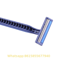 Super cheap 2 Blade Disposable Shaving Razor Blades Making Machine rubber grip handle razor