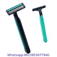 Stainless Steel Straight Shaving Twin Blades Plastic Disposable Shaver Razor For Men