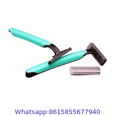 3 blades disposable recycled plastic and rubber handle female lady women disposable shaving razor