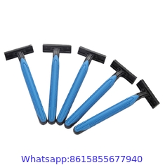 Hotel Premium Chrome Disposable Blade Rubber Handle Shaving Razor