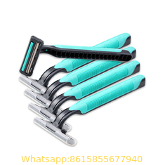 Twin Stainless Steel Blade with Lubricant for Men Disposable Shaving Razor