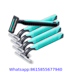 Twin Stainless Steel Blade with Lubricant for Men Disposable Shaving Razor