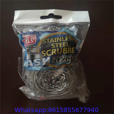 AISI410 430 Metal Stainless Steel Wire Wool Pot Scourer Scrubber Sponges Scrubbing For Cleaning Kitchen