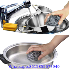 Premium Stainless Steel Scrubber with Metal Scouring Pads Kitchen Cleaner Heavy Duty Cleaning Supplies for Tough Cleanin