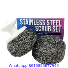 China Steel Scrubber Scourer Ball Powerful Kitchen Cleaning Stainless Steel