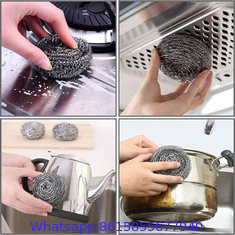 Pot cleaning SS410 Stainless Steel Material and Kitchen Usage steel scrubber cleaning ball