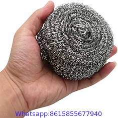 Customization 410 Kitchen Decontamination Tools Stainless Steel Cleaning Ball Metal Spiral Scrubber