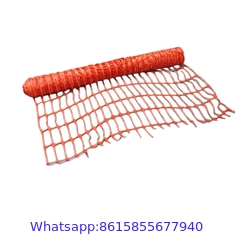 100% virgin HDPE material orange safety fence for road construction alert warning barrier fence net