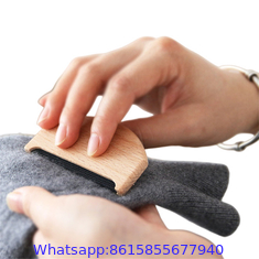 Free shipping with logo cotton pouch full set wooden Wooden Cashmere Sweater Comb for Cloth Brush