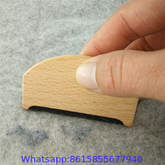 Free shipping with logo cotton pouch full set wooden Wooden Cashmere Sweater Comb for Cloth Brush