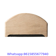 Wholesale Custom Logo Eco Friendly Wooden Cashmere Comb Portable Wool Pilling Sweater Comb