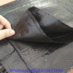 waterproof hot sale black with Green line ground cover anti weed mat