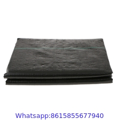 Factory Supply PP Woven Weed Control Mat / Ground Cover Mesh Fabric / Agricultural Black Plastic Ground Cover