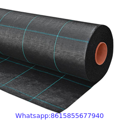 3.2oz Weed Control Fabric 3x100ft, 3x300ft, 6x100ft, 6x300ft, 12x150ft PP Woven Weed Mat for Garden Farm Anti Grass Mat