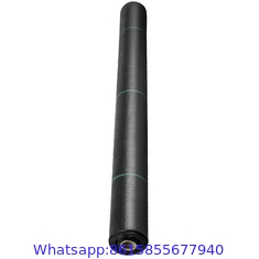 Recyclable PP Black with White lines Woven Weed Control Mat with Chemical resistant Suitable For Garden Flower Bed