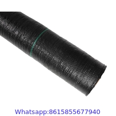 Recyclable PP Black with White lines Woven Weed Control Mat with Chemical resistant Suitable For Garden Flower Bed