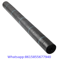 Recyclable PP Black with White lines Woven Weed Control Mat with Chemical resistant Suitable For Garden Flower Bed