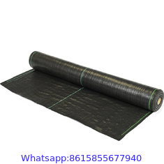 Recyclable PP Black with White lines Woven Weed Control Mat with Chemical resistant Suitable For Garden Flower Bed