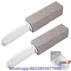 Pumice Stone For Toilet With Handle Brush Stick For Cleaning Bath Bowl Stain Remover Glass Porcelain Pool Tile