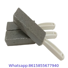 Pumice Stone for Toilet with Handle Brush Stick for Cleaning Bath Bowl Stain Remover Glass Porcelain Pool Tile