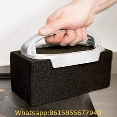 China Grill Stone Cleaning Brick Block - Grilling Stone Cleaner - 2 Piece Set of bbq Stones and Grill Brick Holder - Barbecue supplier