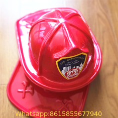 Red Junior Firefighter Hat With Fireman & Axe Design
