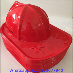 Child Size Red Plastic Fire Chief Hat