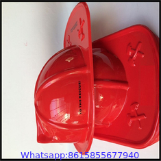 Child Size Red Plastic Fire Chief Hat