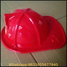 Child Size Red Plastic Fire Chief Hat