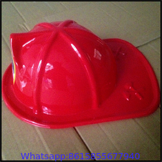 Child Size Red Plastic Fire Chief Hat