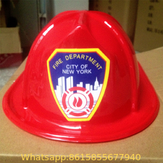 Child Size Red Plastic Fire Chief Hat