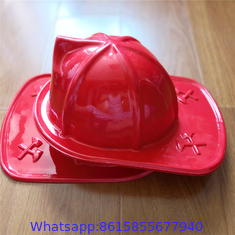 Child Red Fire Chief Fireman Helmet Hat And Toy Ax Axe Costume Firefighter Man