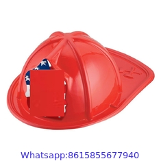 Child Size Red Plastic Fire Chief Hat Halloween Party Plasticfireman Helmet Hat