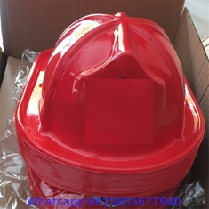 Child Size Red Plastic Fire Chief Hat Halloween Party Plasticfireman Helmet Hat