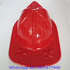 Child Size Red Plastic Fire Chief Hat Halloween Party Plasticfireman Helmet Hat