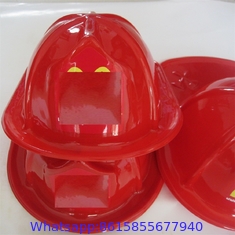 Child Size Red Plastic Fire Chief Hat Halloween Party Plasticfireman Helmet Hat