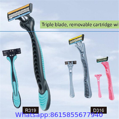 Disposable Triple Blade Razor Display Card Razor