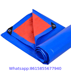 Blue And Orange Outdoor Commodity Covered Waterproof Rain Tarp Truck Pe Pvc Tarpaulin